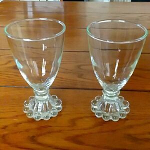 Vintage Anchor Hocking Boopie Berwick  juice cordial glasse beaded edge …